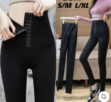 Pantalón DAY Grueso de Ecopiel Negro Adelgazante Cómodo Hecho en Italia Tallas 38–60