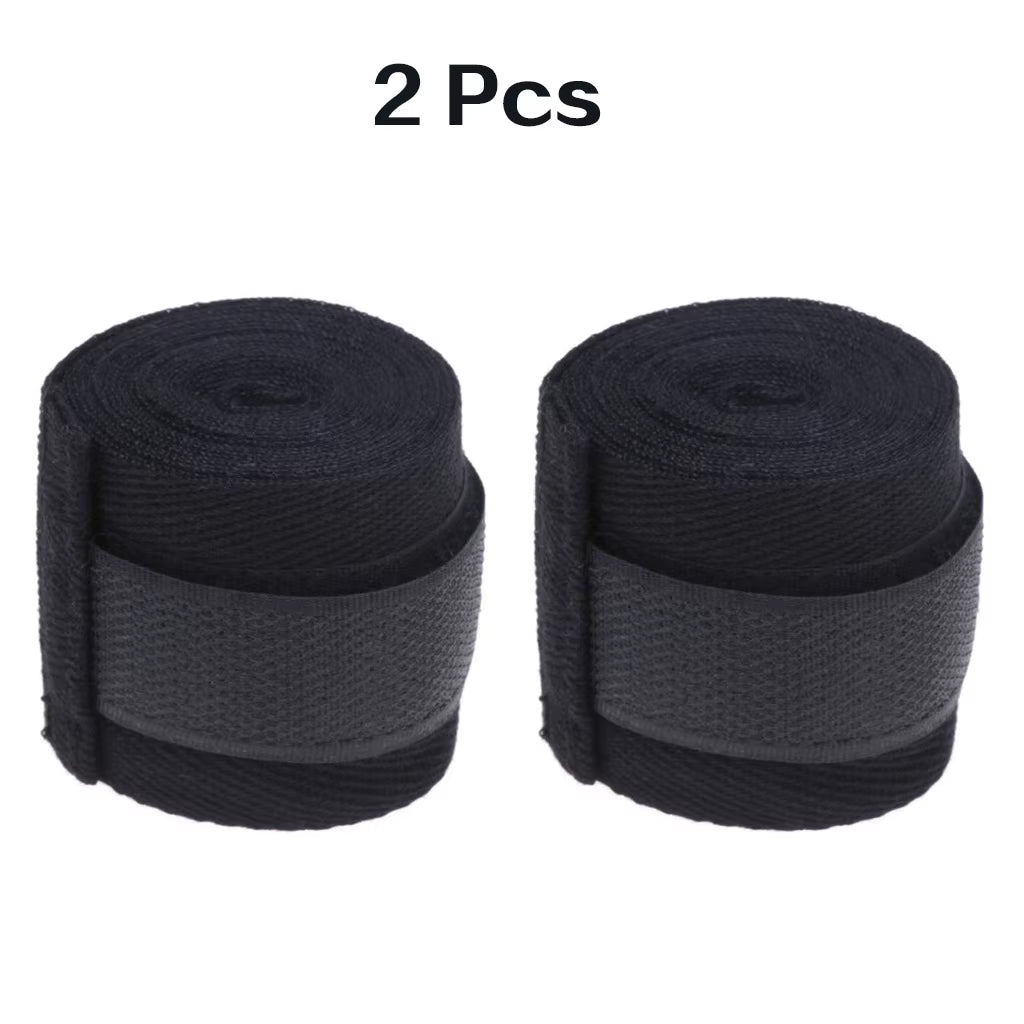 2 Rolls 2.5M Cotton Boxing Bandage Sports Strap Sanda Gauntlets MMA Hand Gloves Wraps Belt Wraps Bandage for Competition