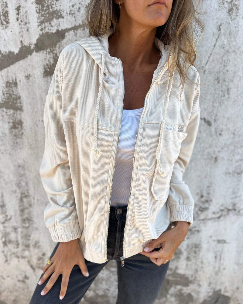 Yori™ - Cord-Kapuzenjacke mit Reißverschluss