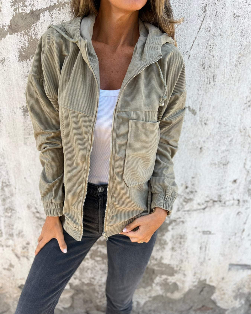 Yori™ - Cord-Kapuzenjacke mit Reißverschluss