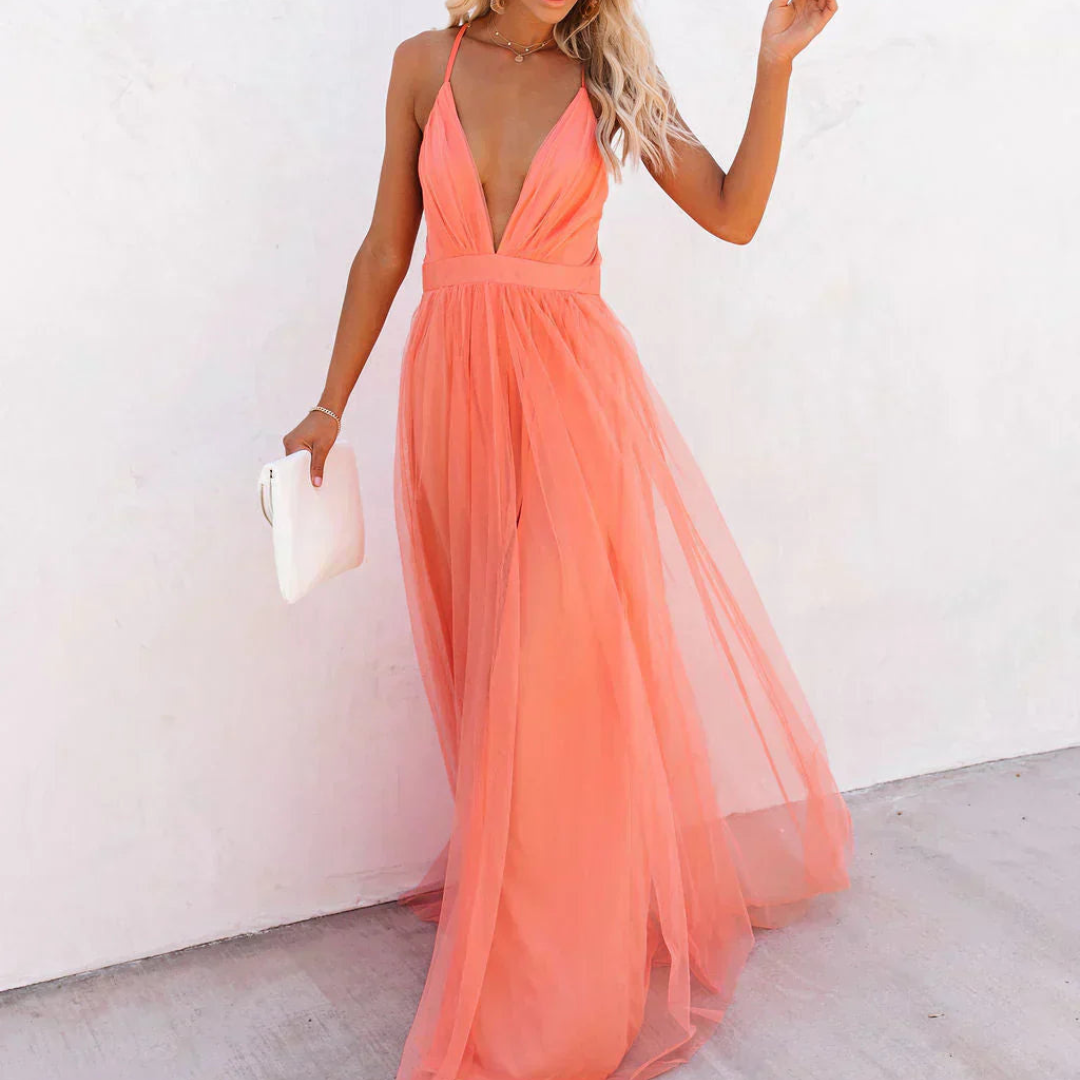 Zira™ -  Maxikleid Lumière in Korallenrot