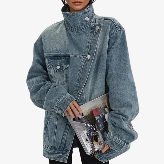 Inthet™ – Baumwolle Street Style Trendige Asymmetrische Knopfjacke