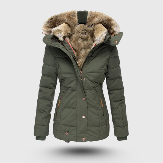 Hanne™ – Winterjacke mit Flauschigem Kragen und Schmaler Passform