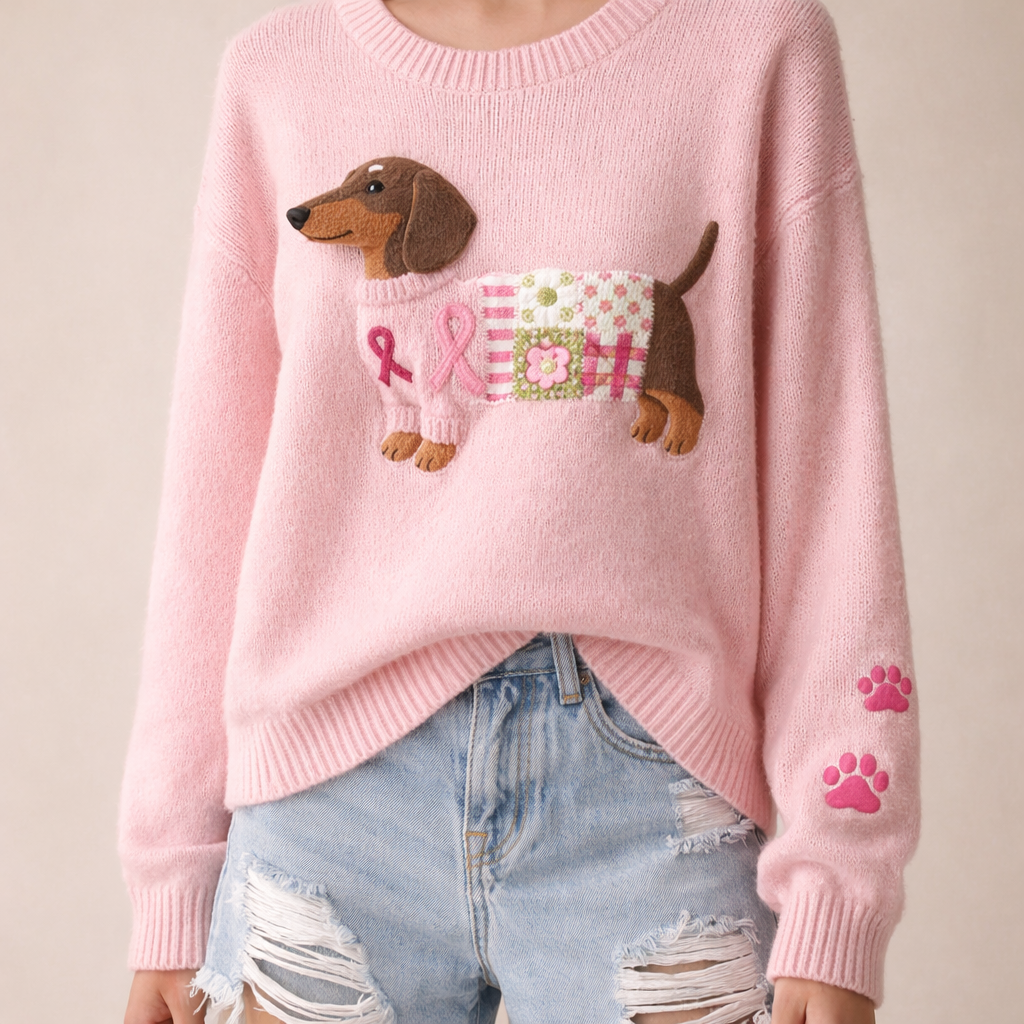 Laarni™ – Pullover mit Hund in Bunten Kleidern