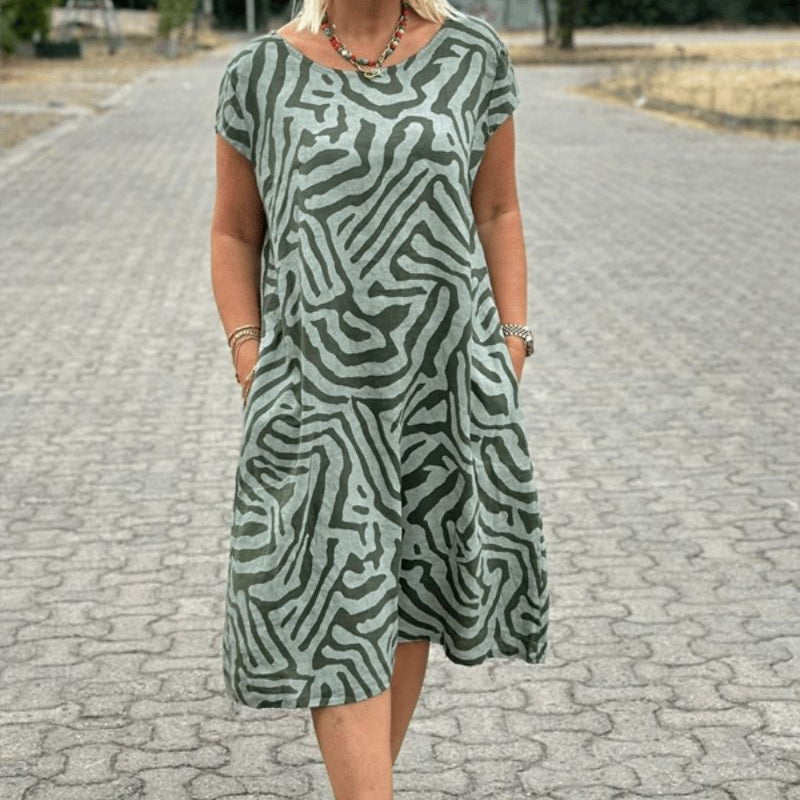 Alie™ - Vestido de verano con cuello redondo