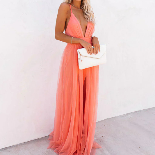 Zira™ -  Maxikleid Lumière in Korallenrot