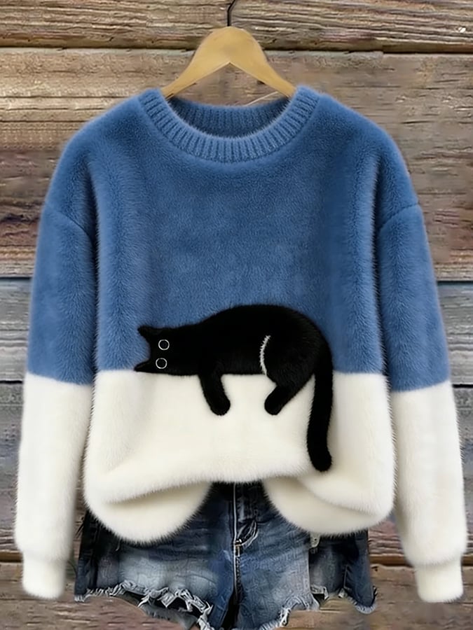 Klaisey™ - Damen-Sweatshirt mit Katzenmotiv