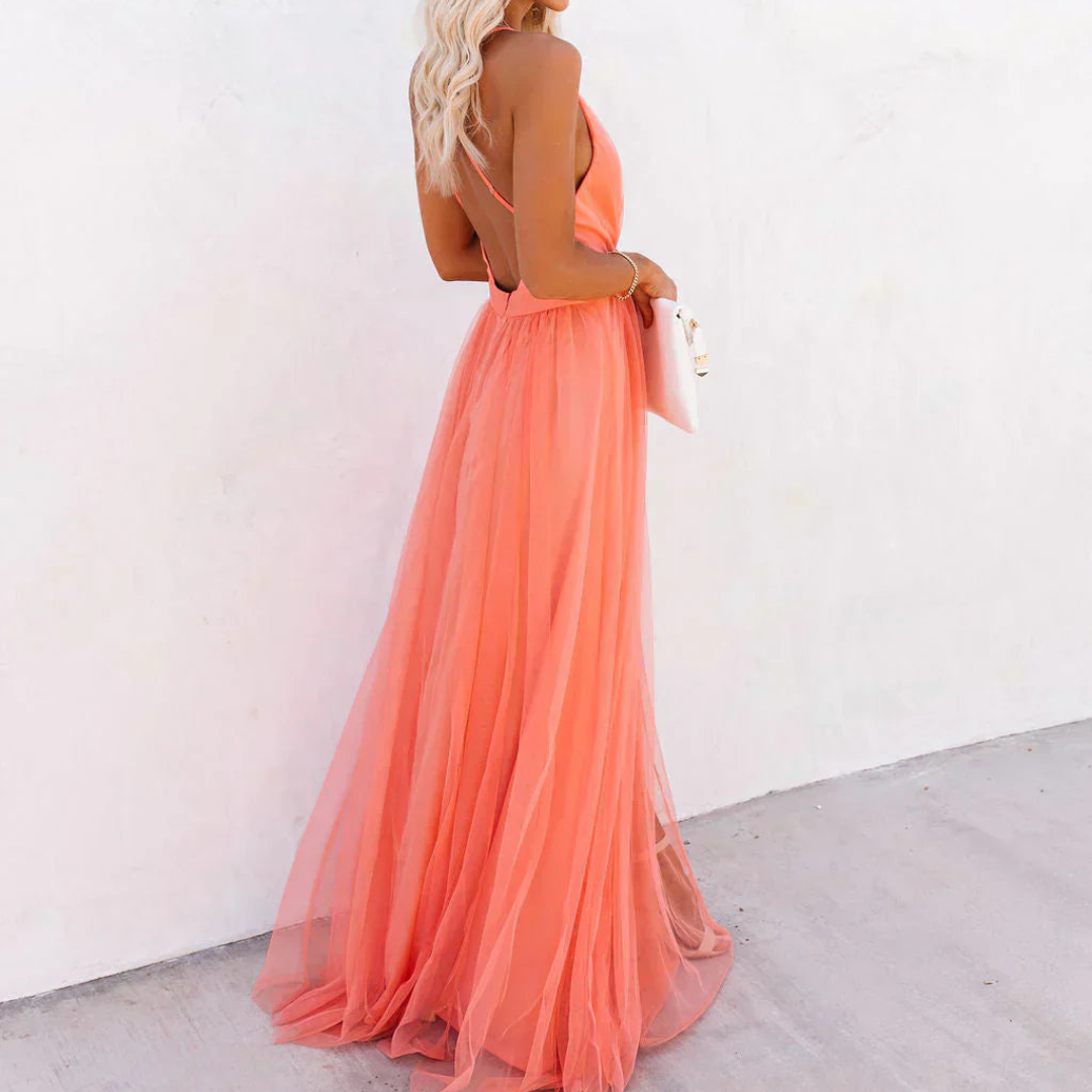Zira™ -  Maxikleid Lumière in Korallenrot