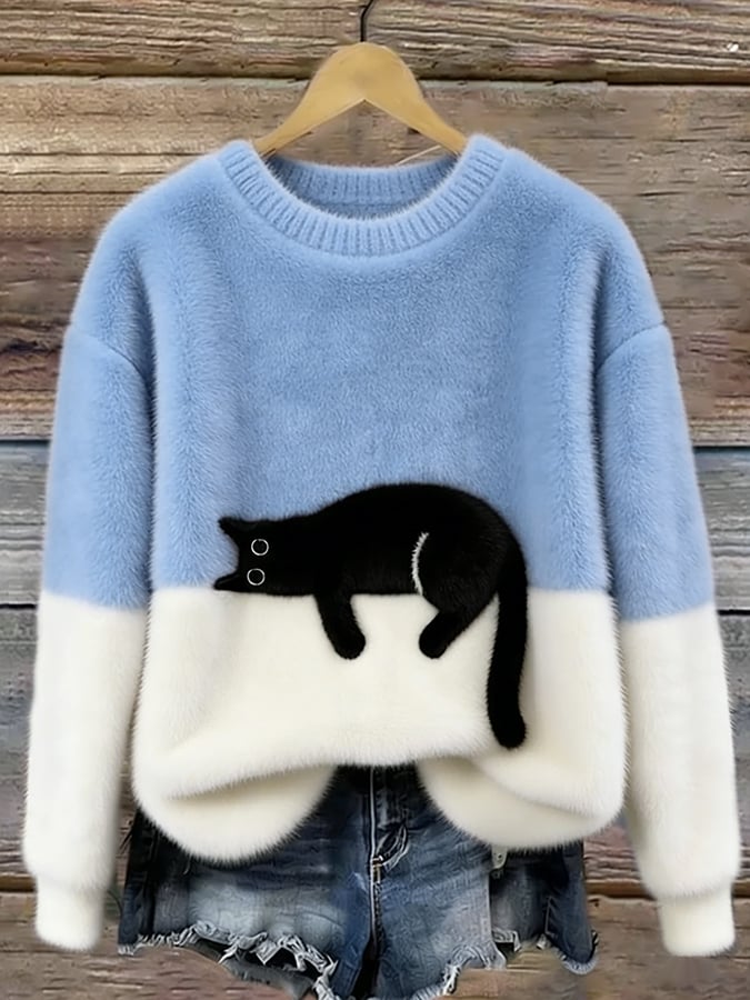 Klaisey™ - Damen-Sweatshirt mit Katzenmotiv