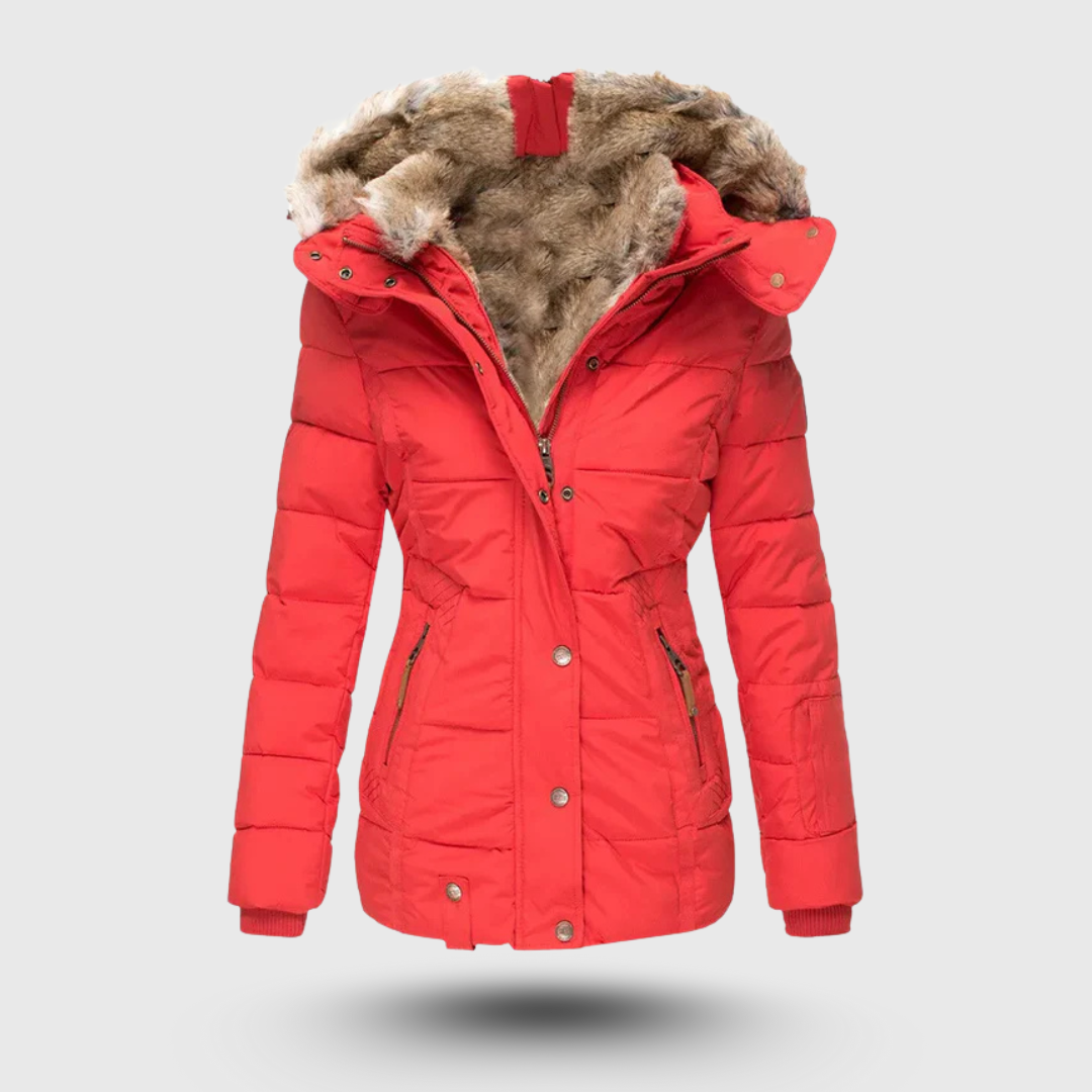 Hanne™ – Winterjacke mit Flauschigem Kragen und Schmaler Passform
