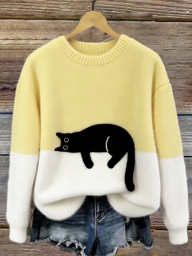 Klaisey™ - Damen-Sweatshirt mit Katzenmotiv