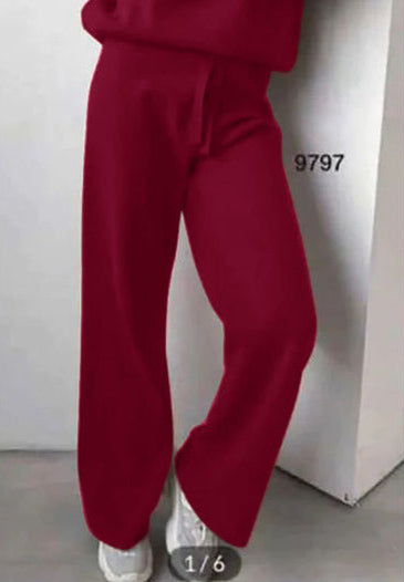 Pantalón Simona de lana suave con cintura elástica Hecho en Italia – Tallas 38–60