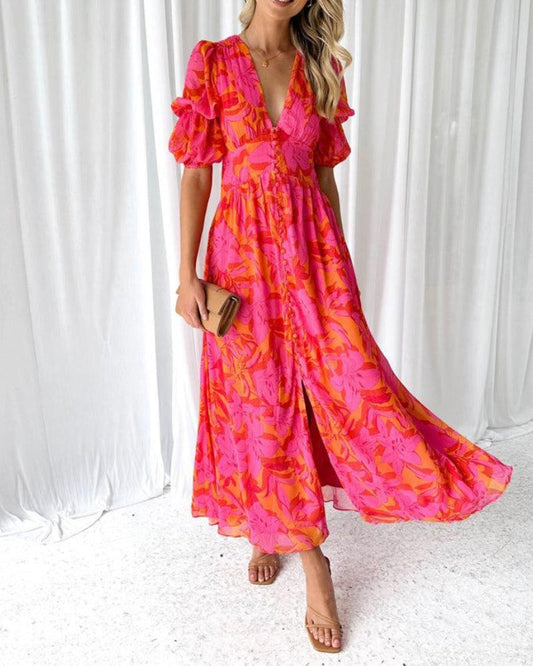 Debie™ - Solar Glow Maxikleid