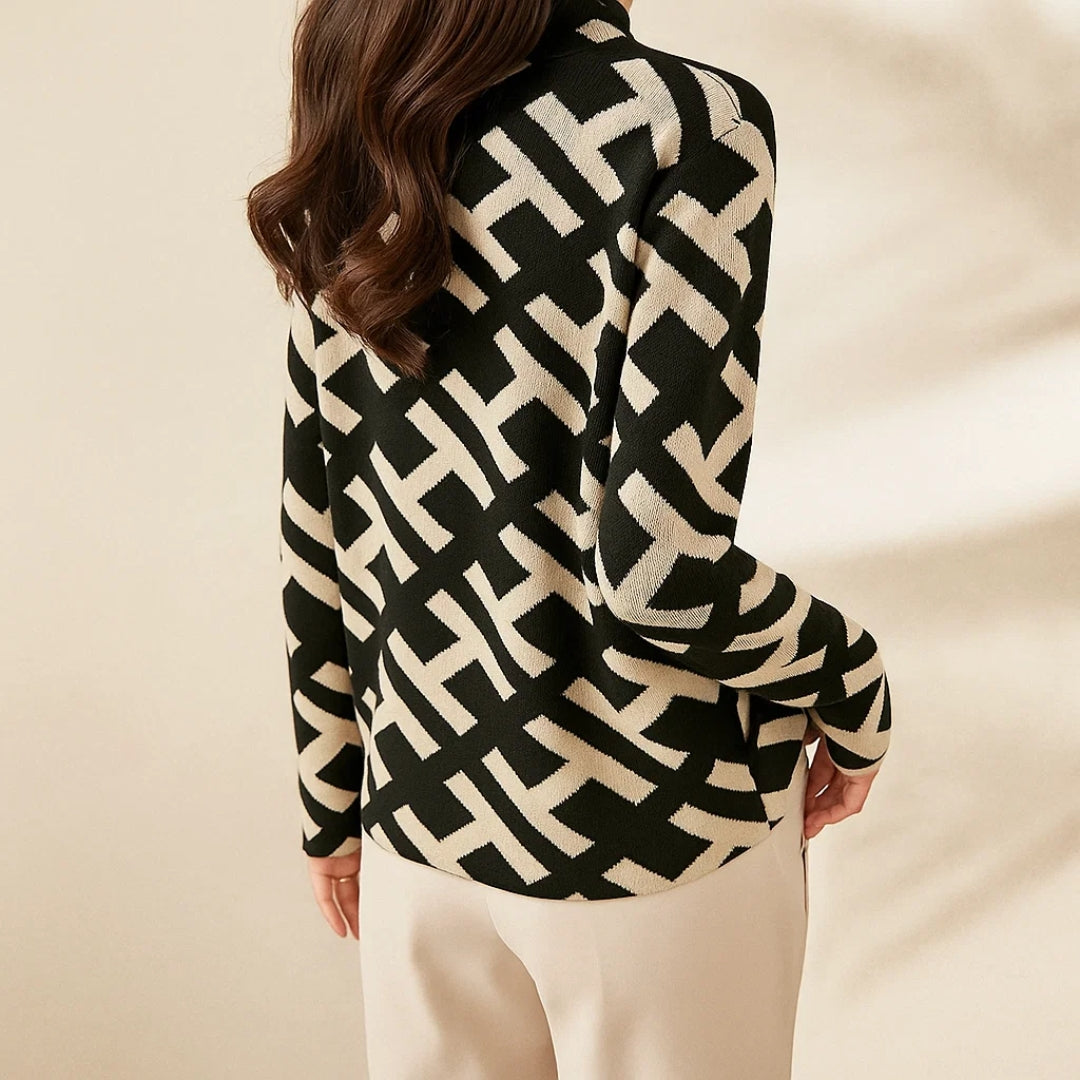 Aya™ - Bequemer Damenpullover mit Geometrischem Muster