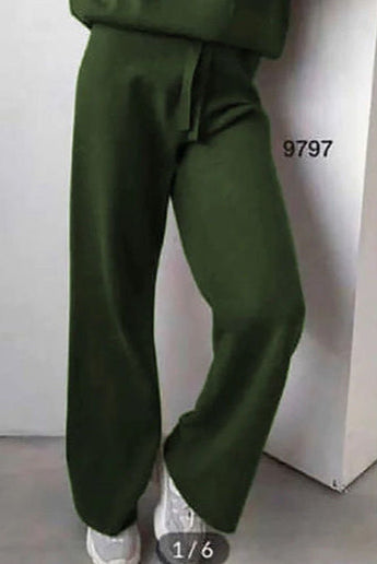 Pantalón Simona de lana suave con cintura elástica Hecho en Italia – Tallas 38–60