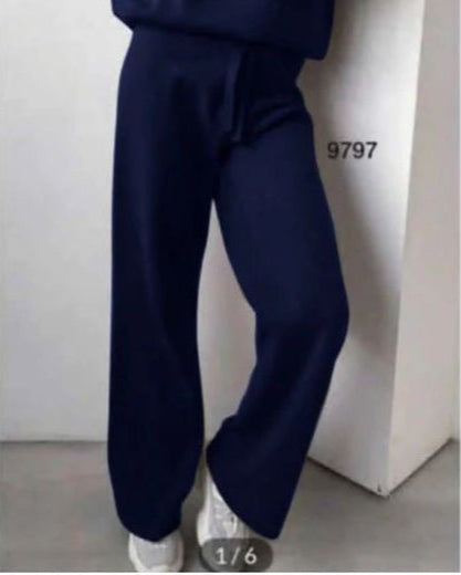 Pantalón Simona de lana suave con cintura elástica Hecho en Italia – Tallas 38–60