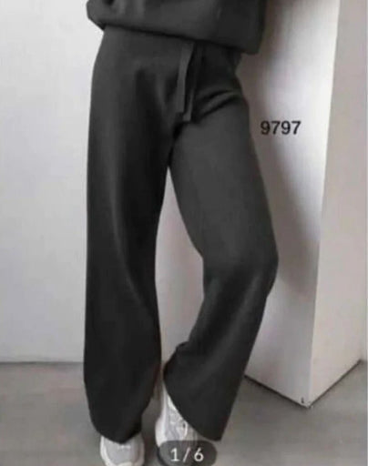 Pantalón Simona de lana suave con cintura elástica Hecho en Italia – Tallas 38–60