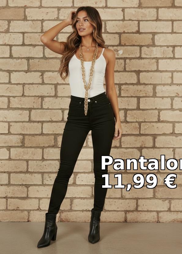 Pantalón "Adonia" 5 Bolsillos Elástico Algodón