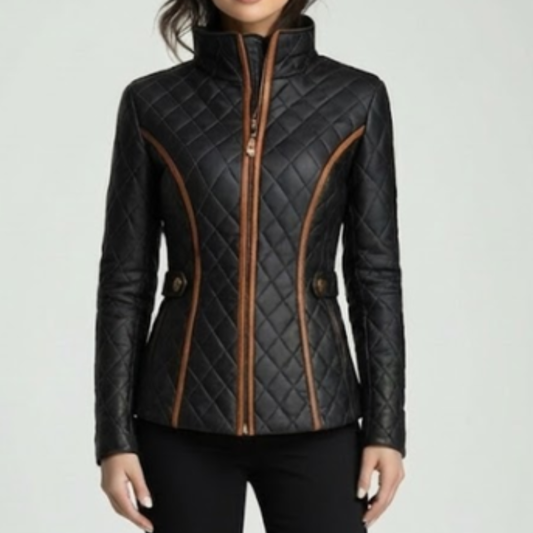 Alfreda™ - Chaqueta acolchada forrada de diamante