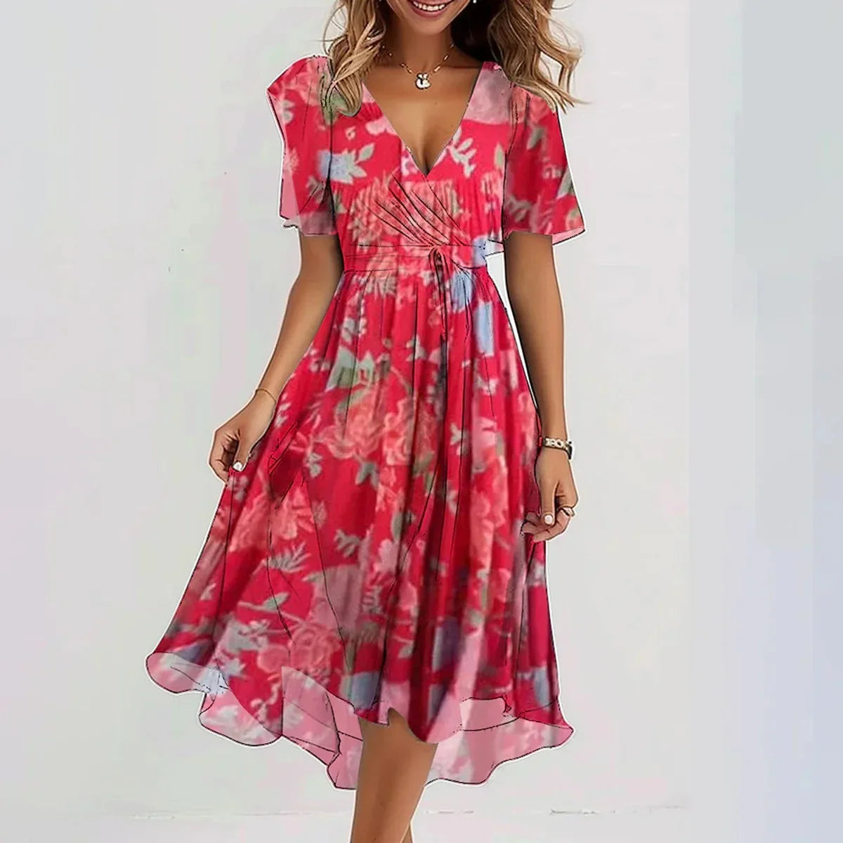 Seraya™ – Elegantes, luftiges Kleid mit bauchbedeckendem Schnitt