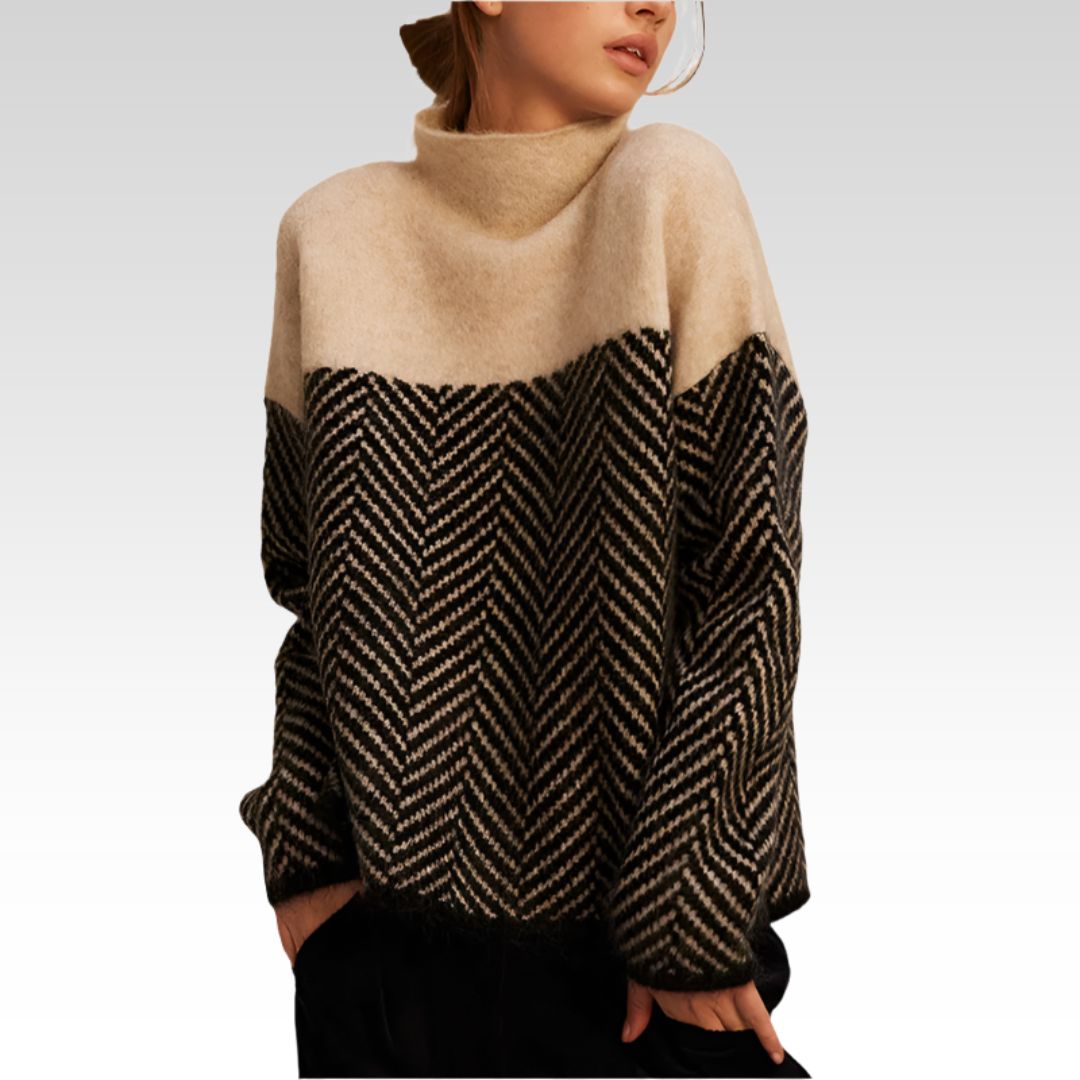 Fleur | Premium Rollkragenpullover aus edlem Strick
