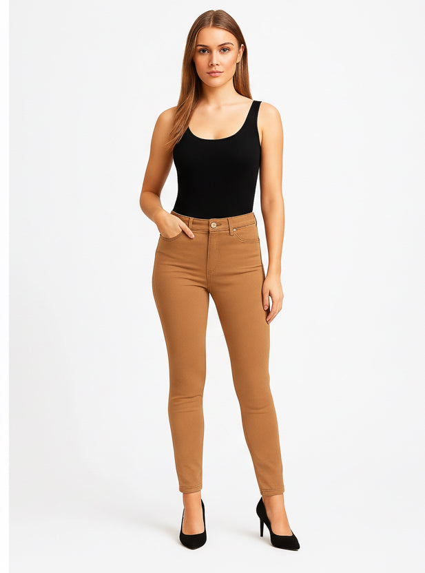 Pantalón "Adonia" 5 Bolsillos Elástico Algodón