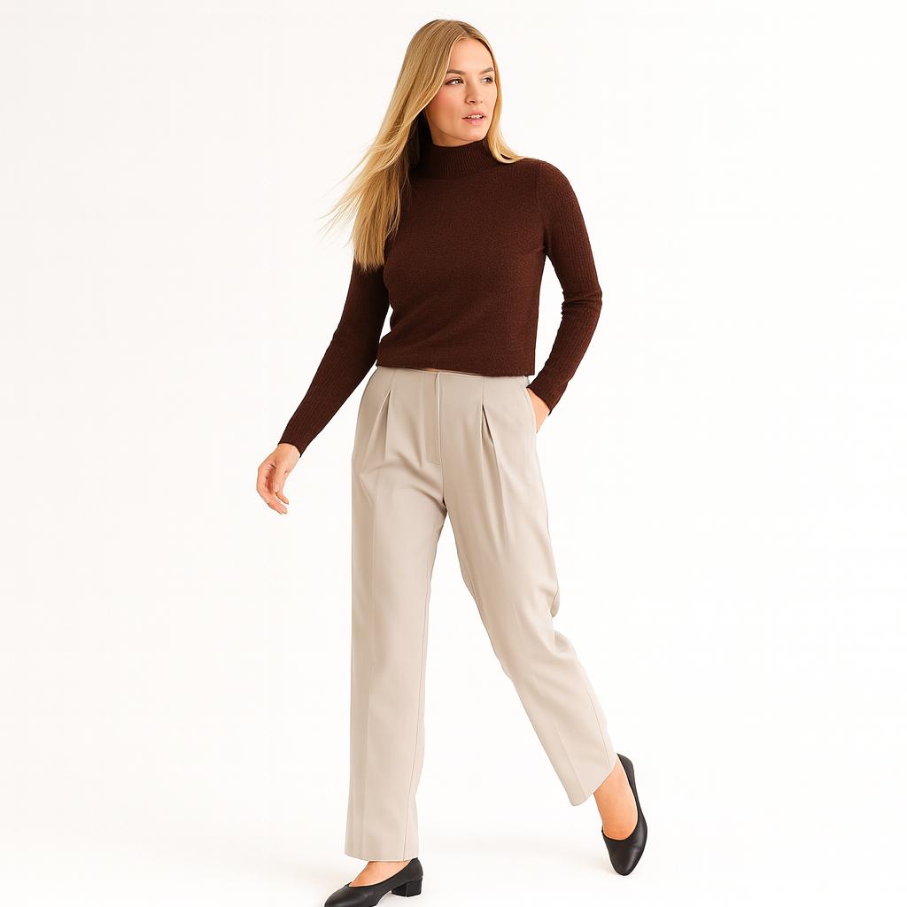 Pantalón P11 Hecho en Italia Poliestrech Viscosa Elastano Elástico Ajuste Cómodo Tallas 38–60