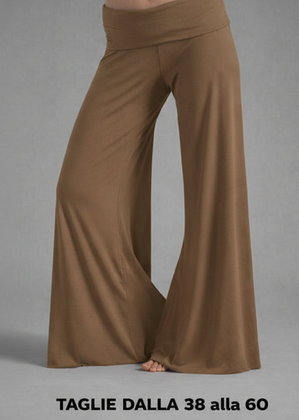 Luana Palazzo Trousers Made In Italy Soft Flowy Elegant Fabric – Sizes 38–60