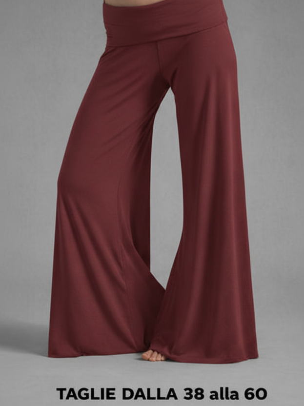 Luana Palazzo Trousers Made In Italy Soft Flowy Elegant Fabric – Sizes 38–60