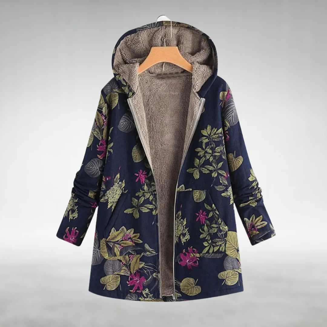 Fleural™ – Stylische Fleecejacke mit Blumenmuster