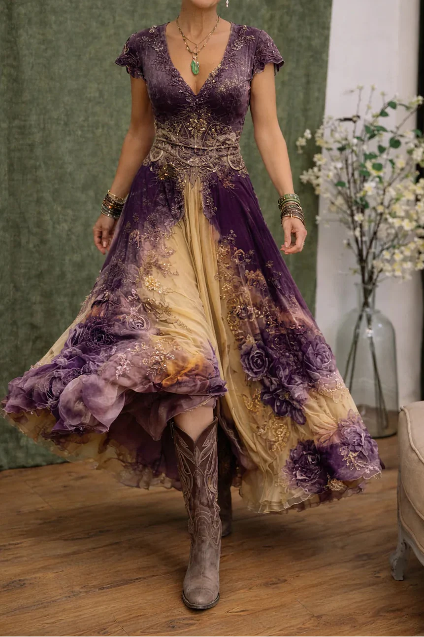 Florenza™ - Elegantes und Fließendes Blumenkleid