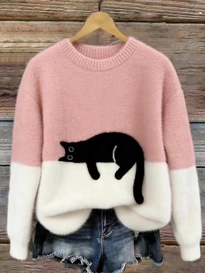 Klaisey™ - Damen-Sweatshirt mit Katzenmotiv
