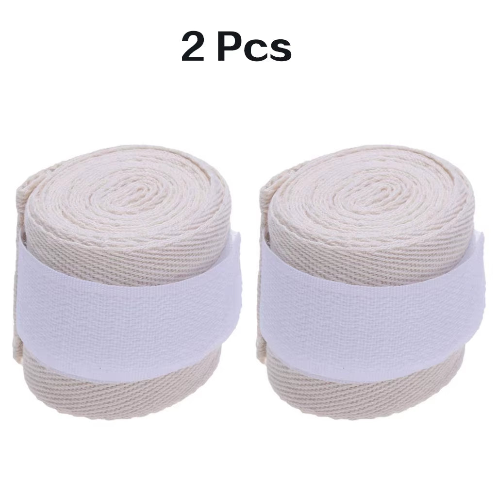 2 Rolls 2.5M Cotton Boxing Bandage Sports Strap Sanda Gauntlets MMA Hand Gloves Wraps Belt Wraps Bandage for Competition