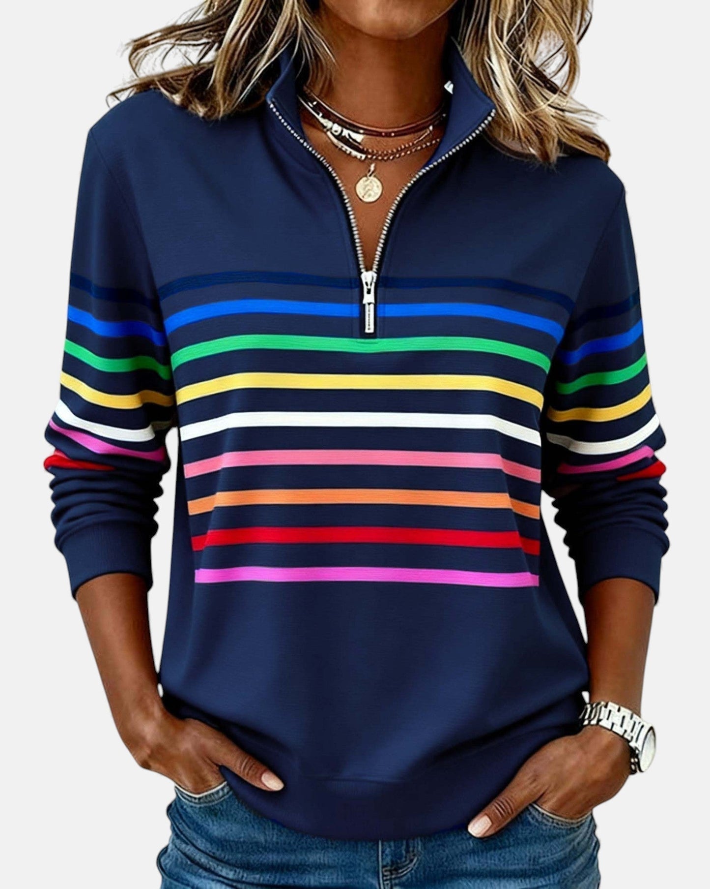 Trina-mae™ – Bequeme Striped Sweater