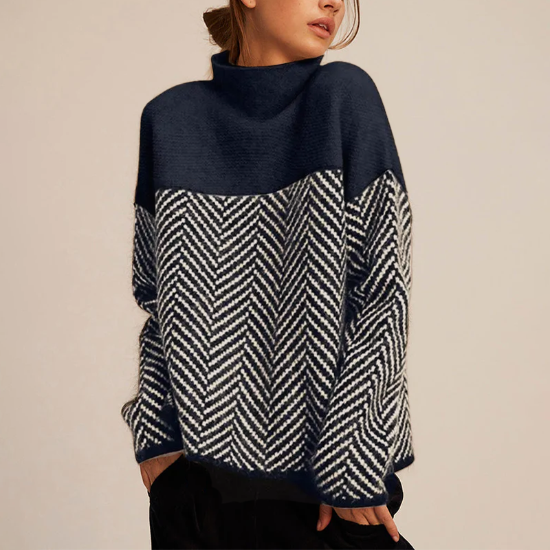 Fleur | Premium Rollkragenpullover aus edlem Strick