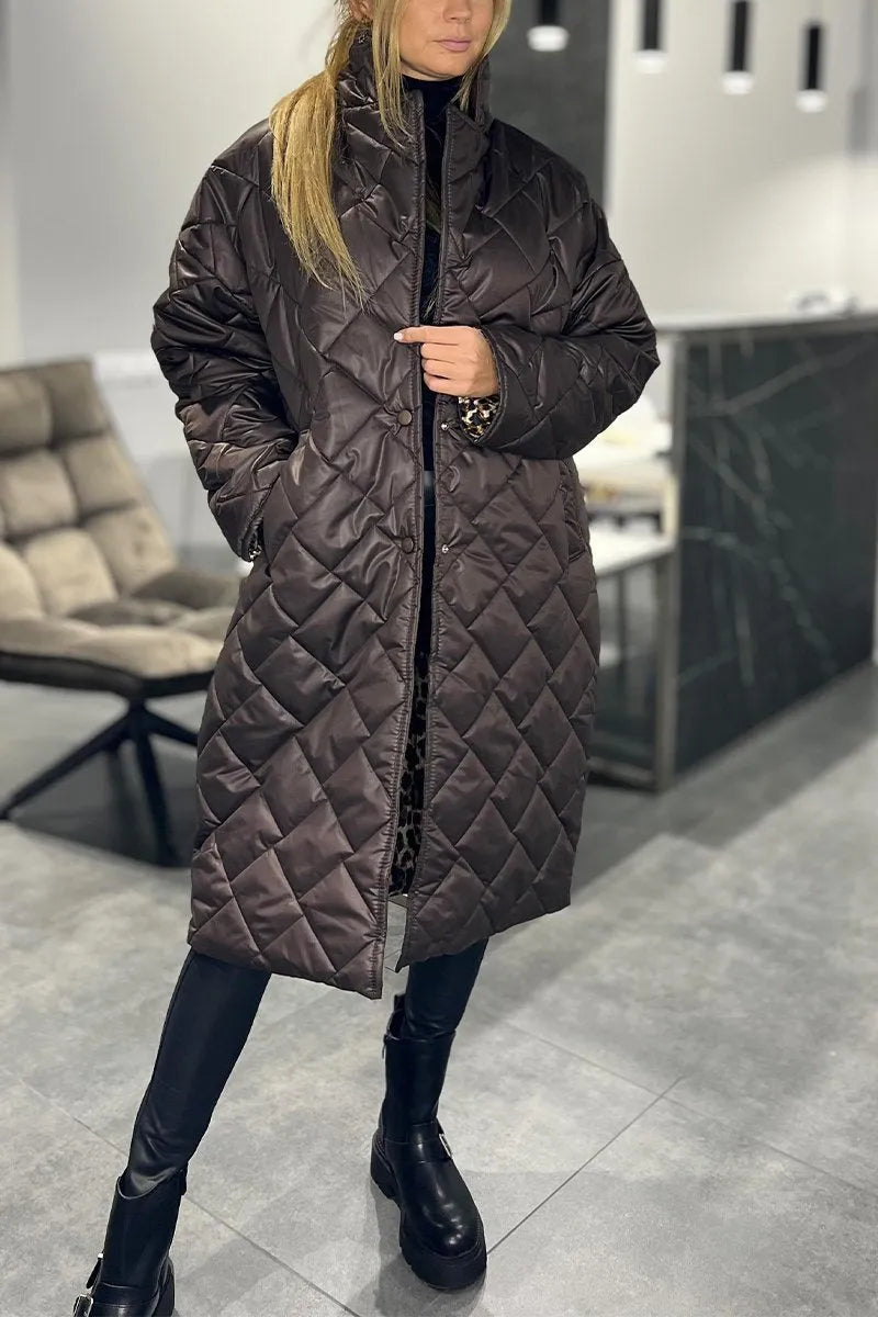 Ofira™ – Wende-Steppmantel mit Leopardenfutter