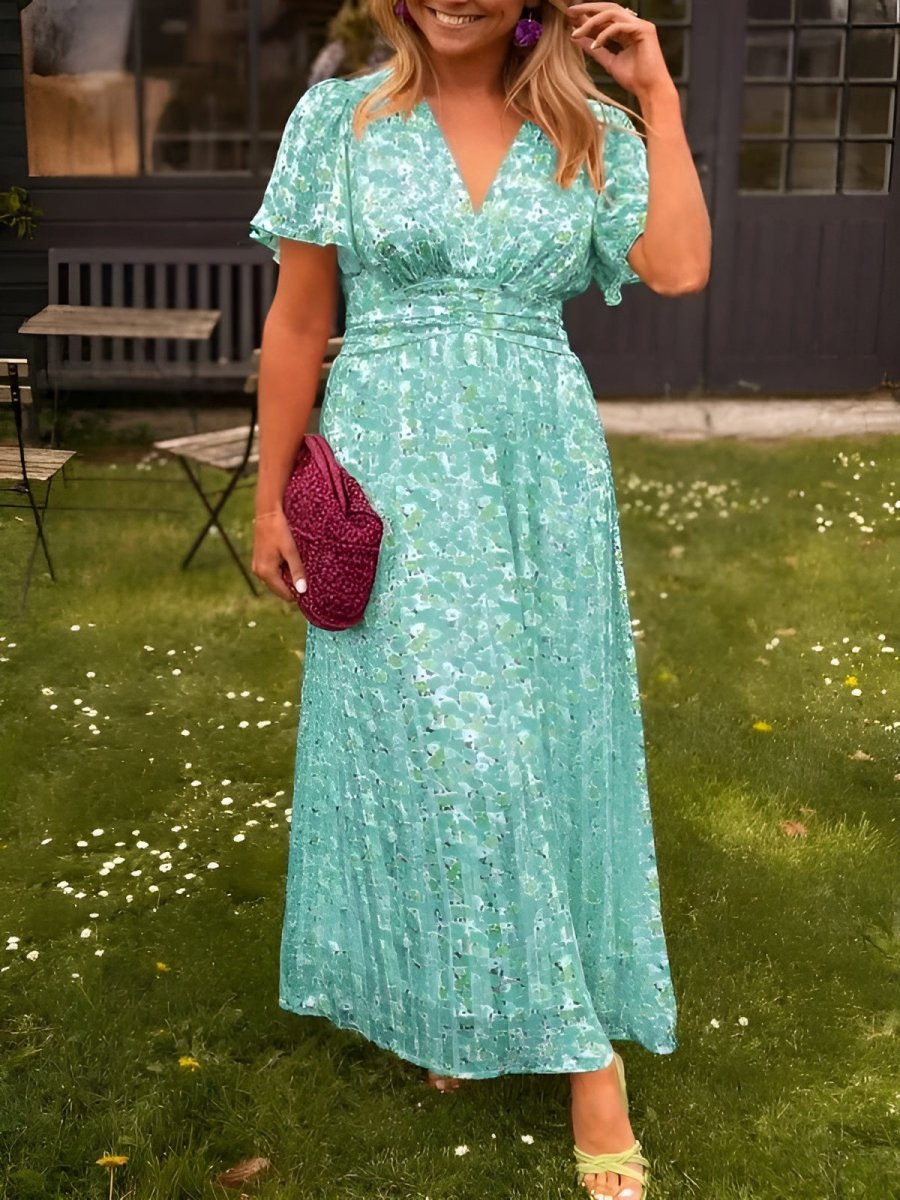 Erika™ - Stilvolles & Bequemes Blumenkleid