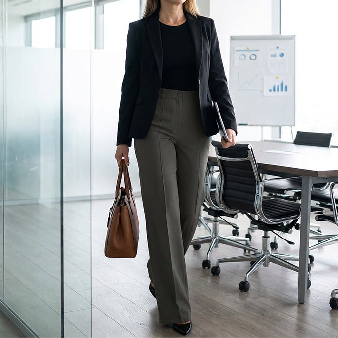 Meldy™ - Pantalón de traje de talle alto para mujer