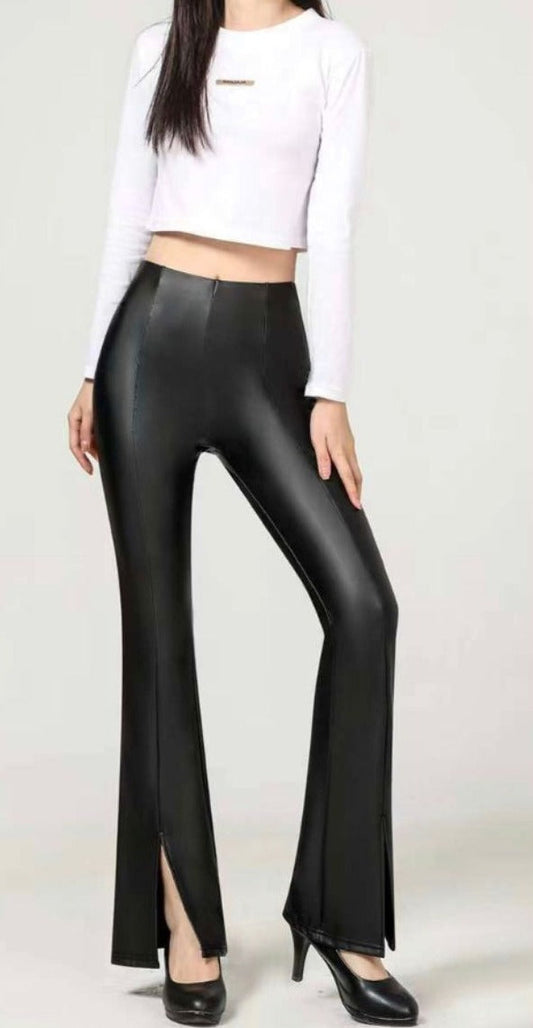 Leggings SAY X8/5 en ecopiel hechos en Italia, ajuste cómodo, a la moda, de tendencia, tallas 38–60